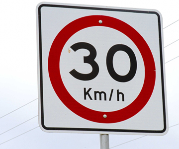 30kmh speed limit sign