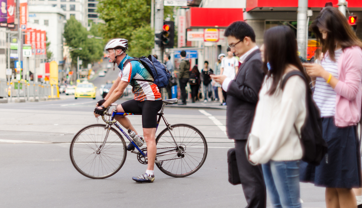 City commuter by bike