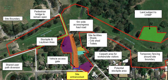 The Dandenong Creek Trail at Heathmont will be detoured until the middle of next year as Melbourne Water makes the Dandenong Creek a creek again.