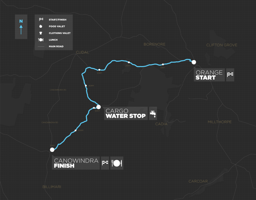 2018 Newcrest Orange Challenge - 70km route