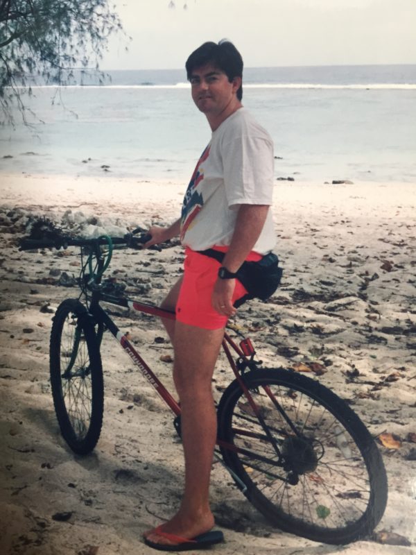 Crossy's 1992 cycling set up - Cook Islands