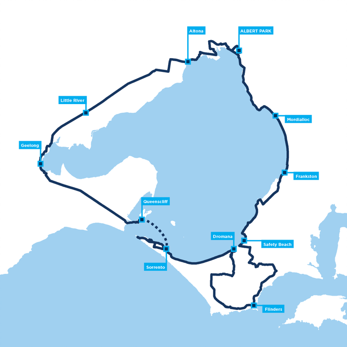 Around the Bay 300km route map